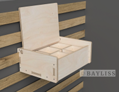 картинка Ящик с крышкой ДШВ 30х39х15см и секциями "Складень 26" от магазина BAYLISS