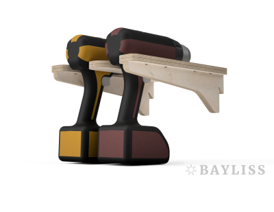 картинка Настенный держатель двух шуруповертов  на французскую планку "ДрелингСтор-41ф" от магазина BAYLISS