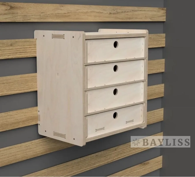 картинка Шкаф с 4 выдвижными ящиками "ДревоКуб 22" от магазина BAYLISS