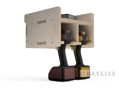 картинка Полка для шуруповертов 2 отсека "ДрелингСтор-45.2" от магазина BAYLISS