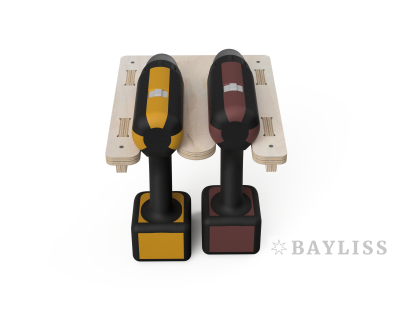 картинка Настенный держатель двух шуруповертов  на французскую планку "ДрелингСтор-41ф" от магазина BAYLISS