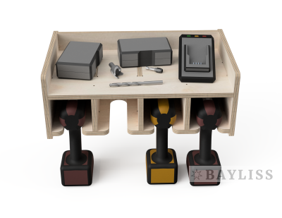 картинка Полка для шуруповертов 2 отсека "ДрелингСтор-45.2" от магазина BAYLISS