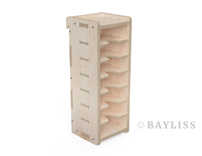 картинка Полка для дисков болгарки и шлиф кругов с семью отделениями "ДискОрдер 38" от магазина BAYLISS