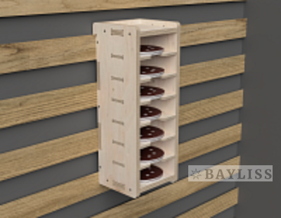 картинка Полка для дисков болгарки и шлиф кругов с семью отделениями "ДискОрдер 38" от магазина BAYLISS