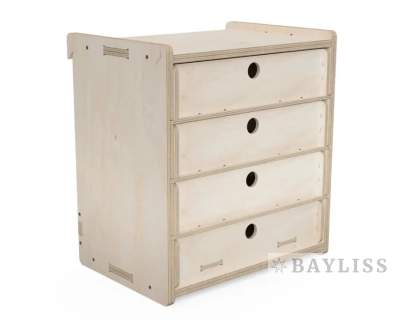 картинка Шкаф с 4 выдвижными ящиками "ДревоКуб 22" от магазина BAYLISS